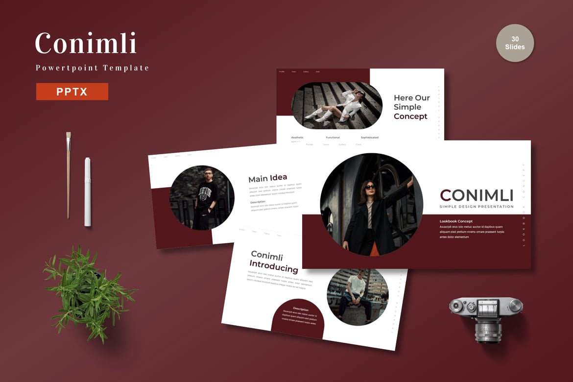 Template Presentasi PowerPoint Conimli - Modern dan Kreatif