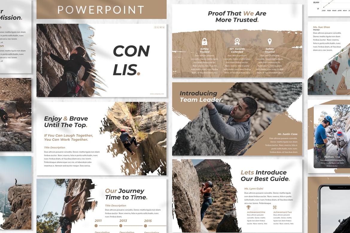 Conlis - Template Powerpoint Olahraga yang Modern dan Menarik