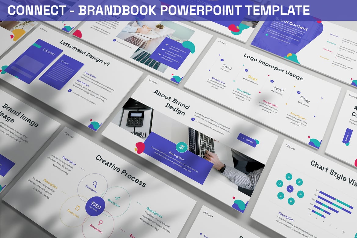 Template Presentasi Brandbook Connect yang Modern dan Menarik