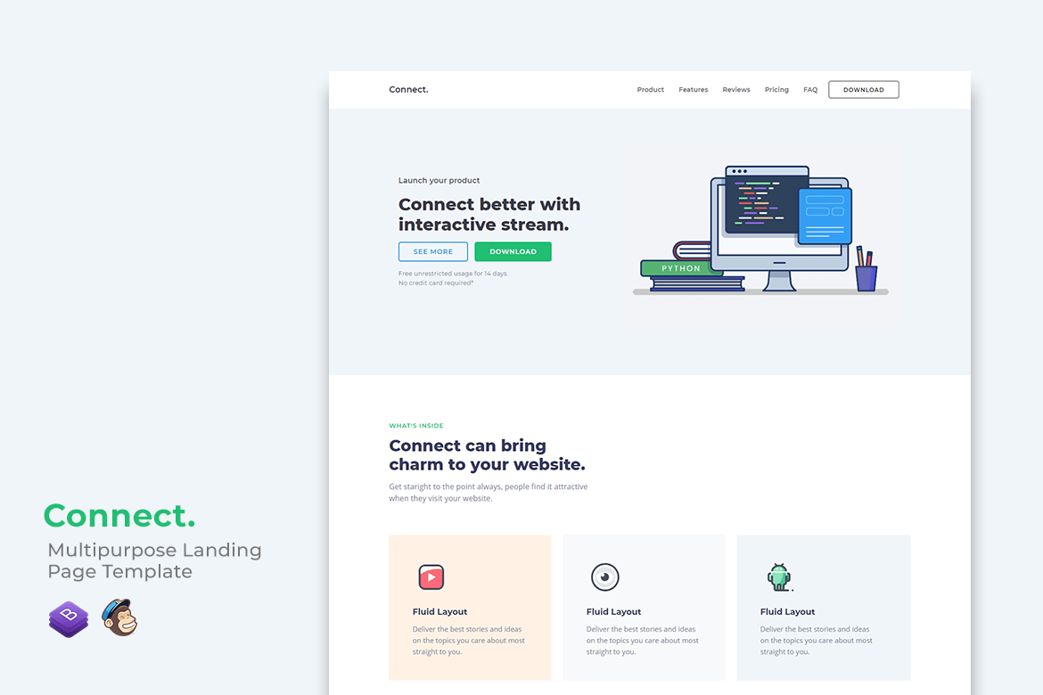 Template Website Landing Page Serbaguna Connect