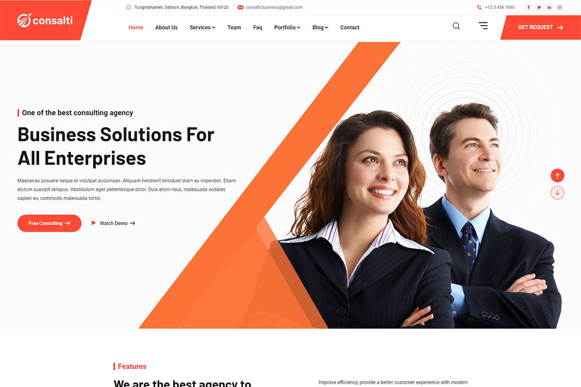Consalti - Template Website Konsultasi & Bisnis Modern