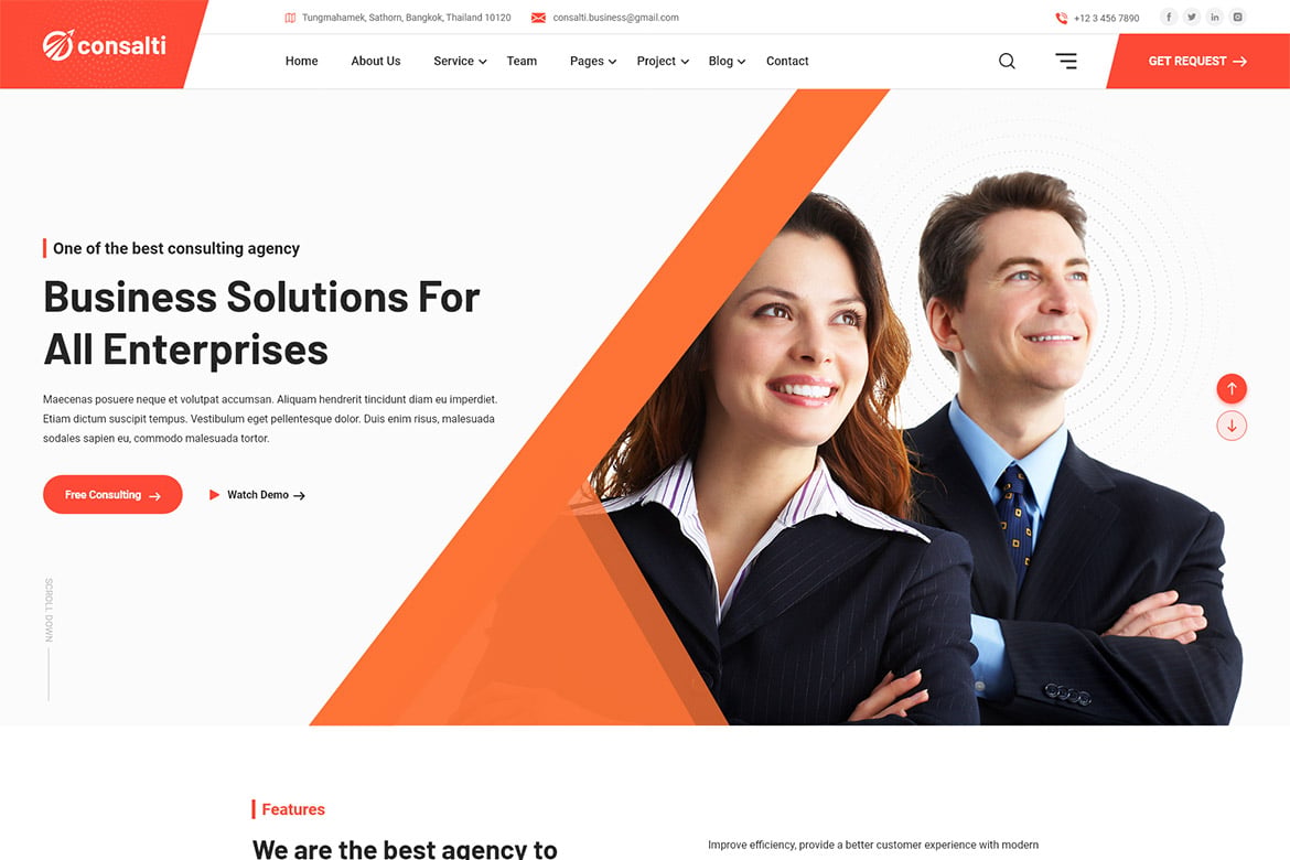 Consalti - Tema WordPress Konsultasi & Bisnis yang Profesional
