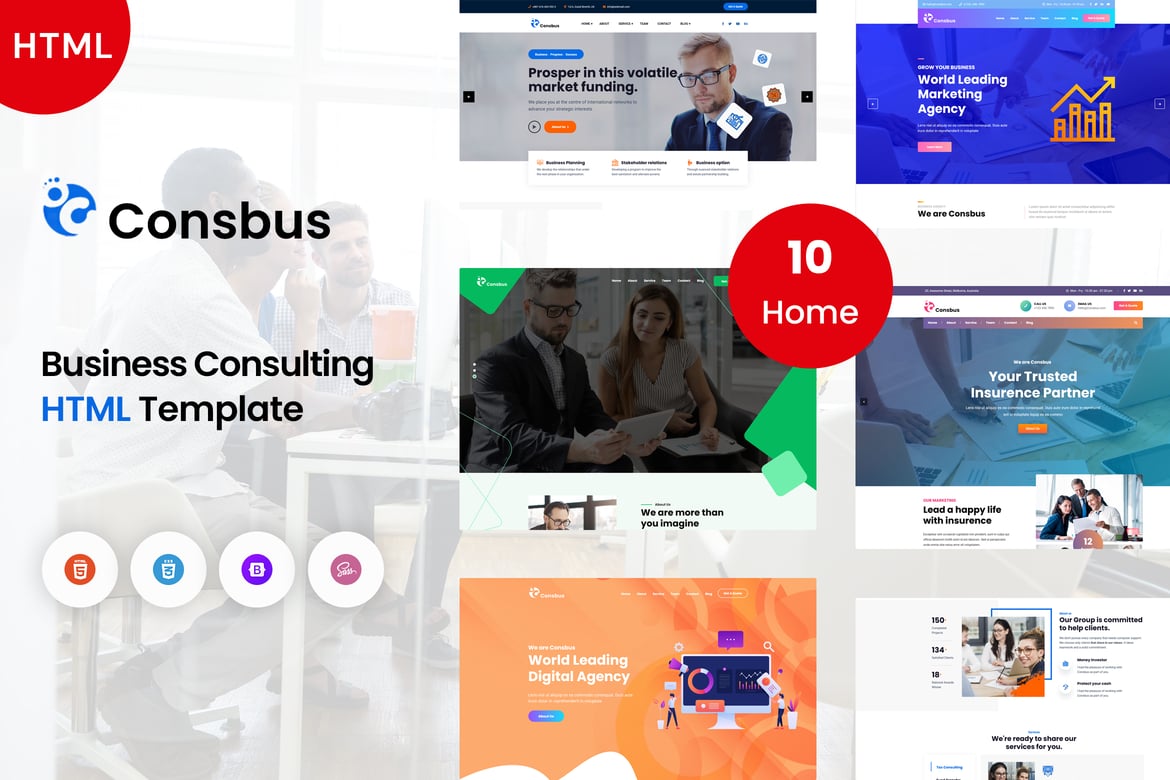Consbus - Template Website Satu Halaman yang Menawan