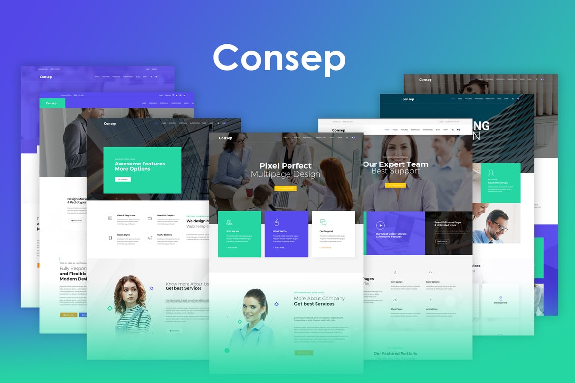 Consep - Template Website HTML5 Serbaguna yang Responsif