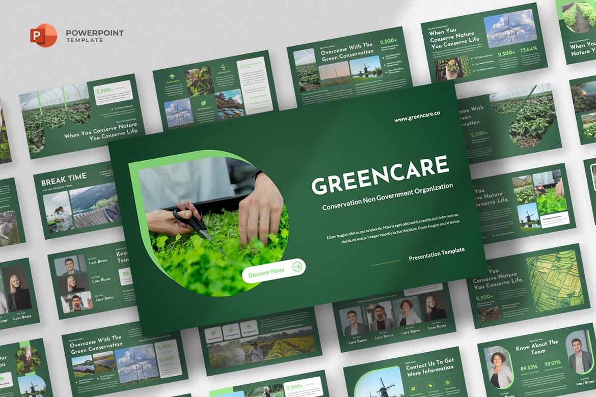 Template Powerpoint NGO Konservasi yang Menarik dan Profesional
