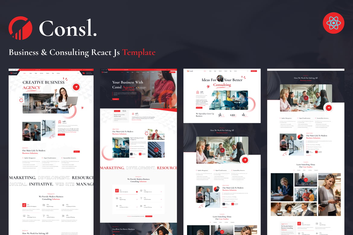 Consl - Template Website Konsultasi Bisnis Modern