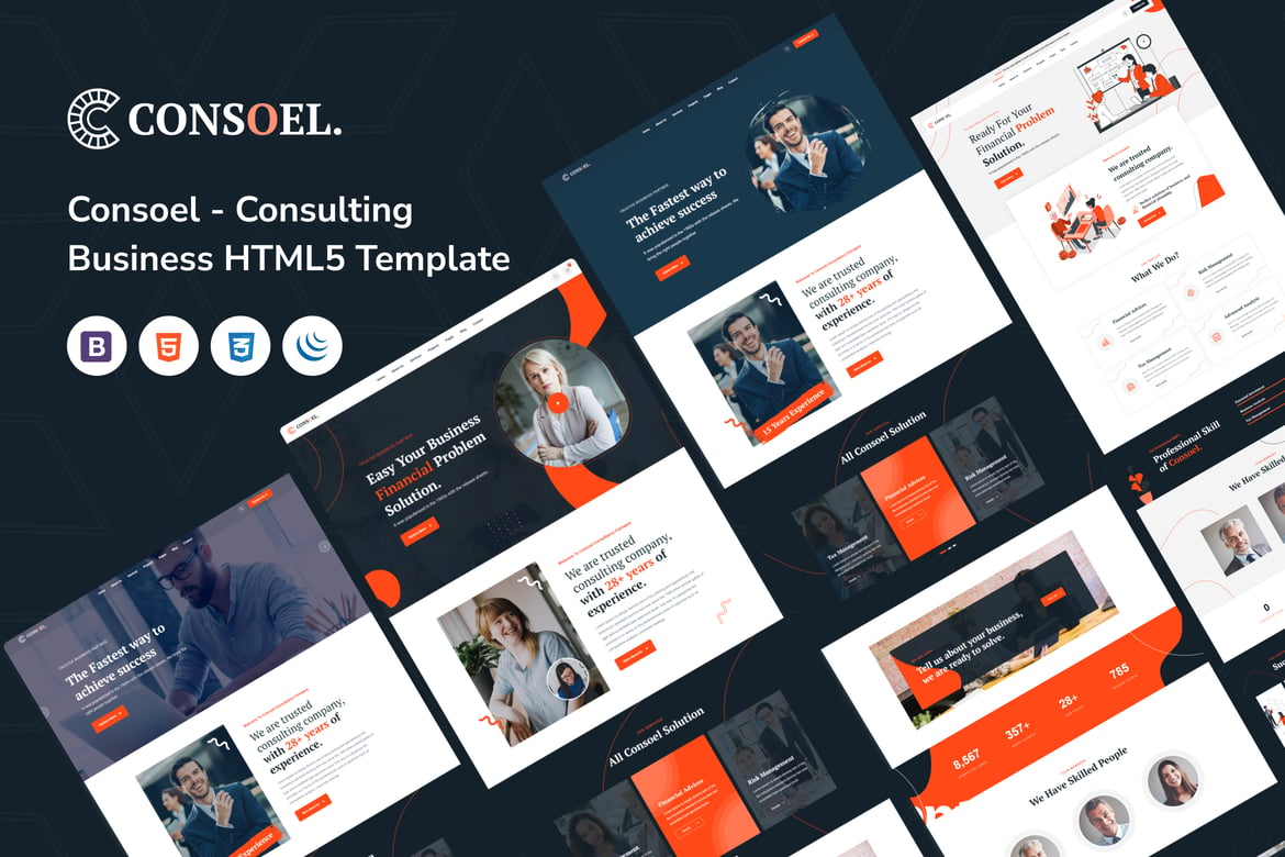 Consoel - Template Website Konsultasi Modern dan Responsif
