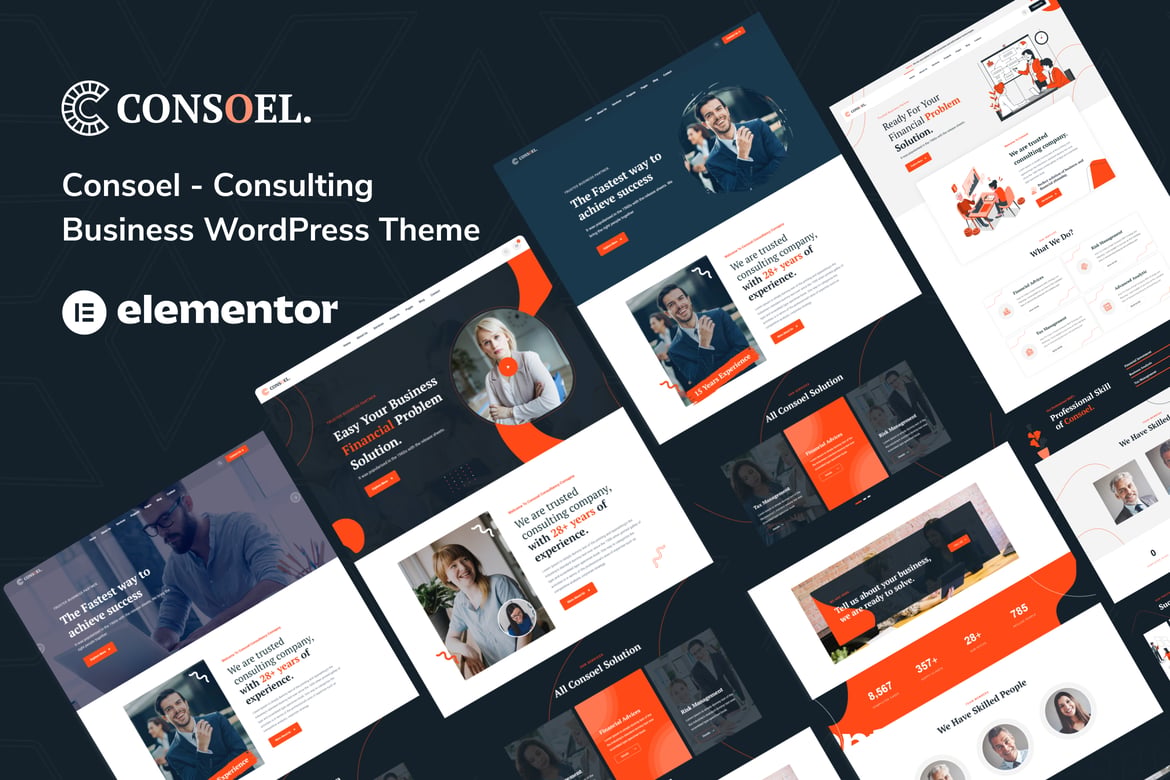 Consoel - Tema WordPress Konsultasi Bisnis Modern dan Elegan