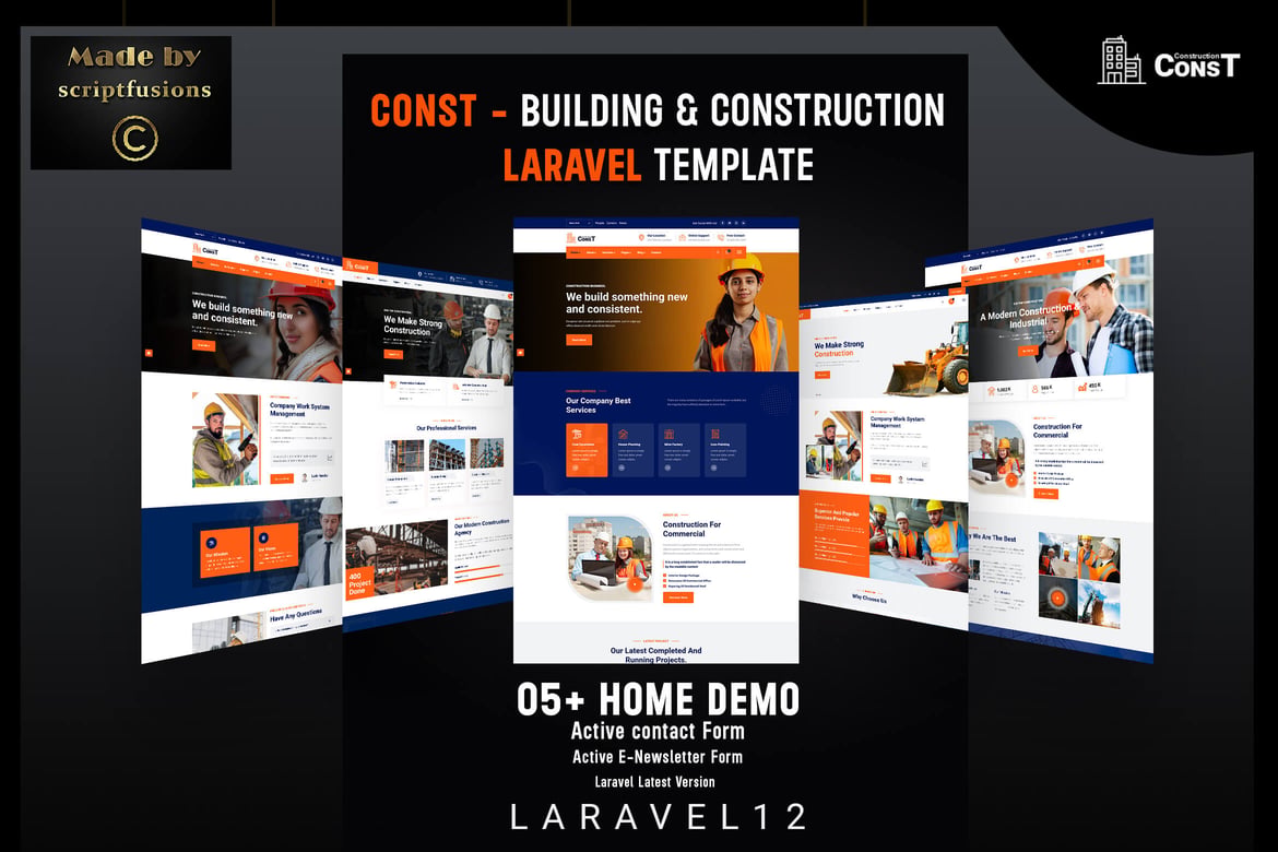 Const – Template Website Laravel untuk Bangunan dan Konstruksi