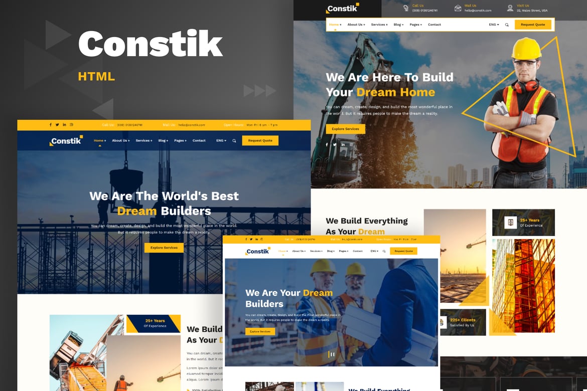 Constik - Template Website Konstruksi dan Bangunan Modern