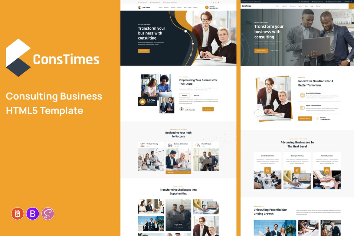 ConsTimes - Template Website Konsultasi yang Modern dan Elegan