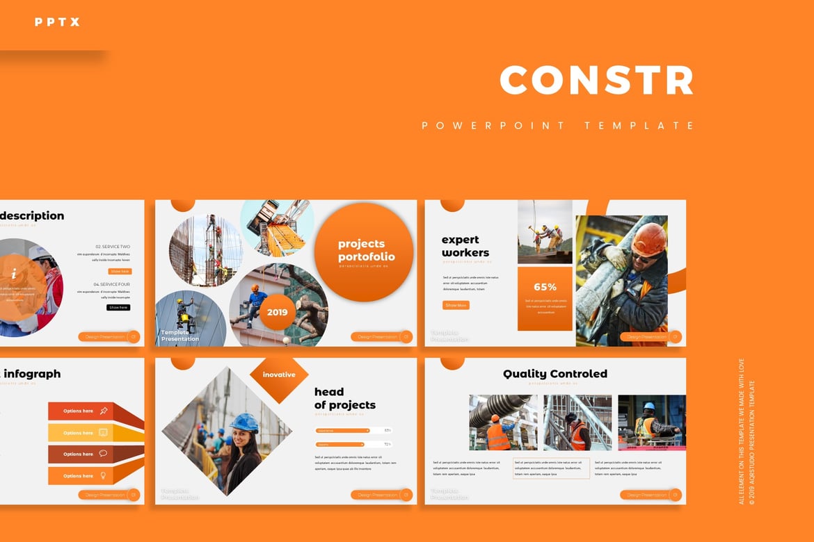 Template PowerPoint Constr: Solusi Presentasi Multifungsi yang Menarik