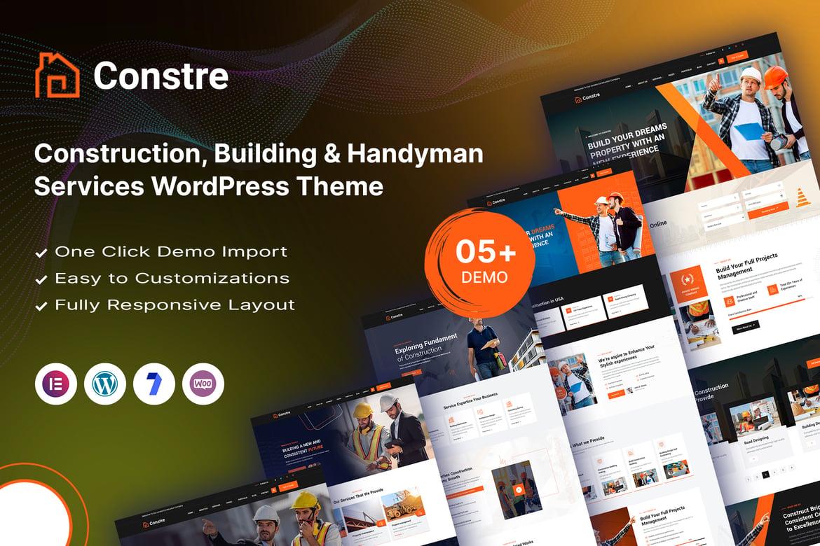 Constre - Tema WordPress Serbaguna untuk Layanan Konstruksi dan Perbaikan