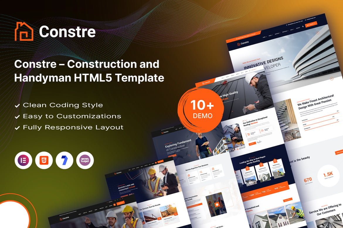Constre – Template Website HTML5 untuk Konstruksi dan Jasa Perbaikan
