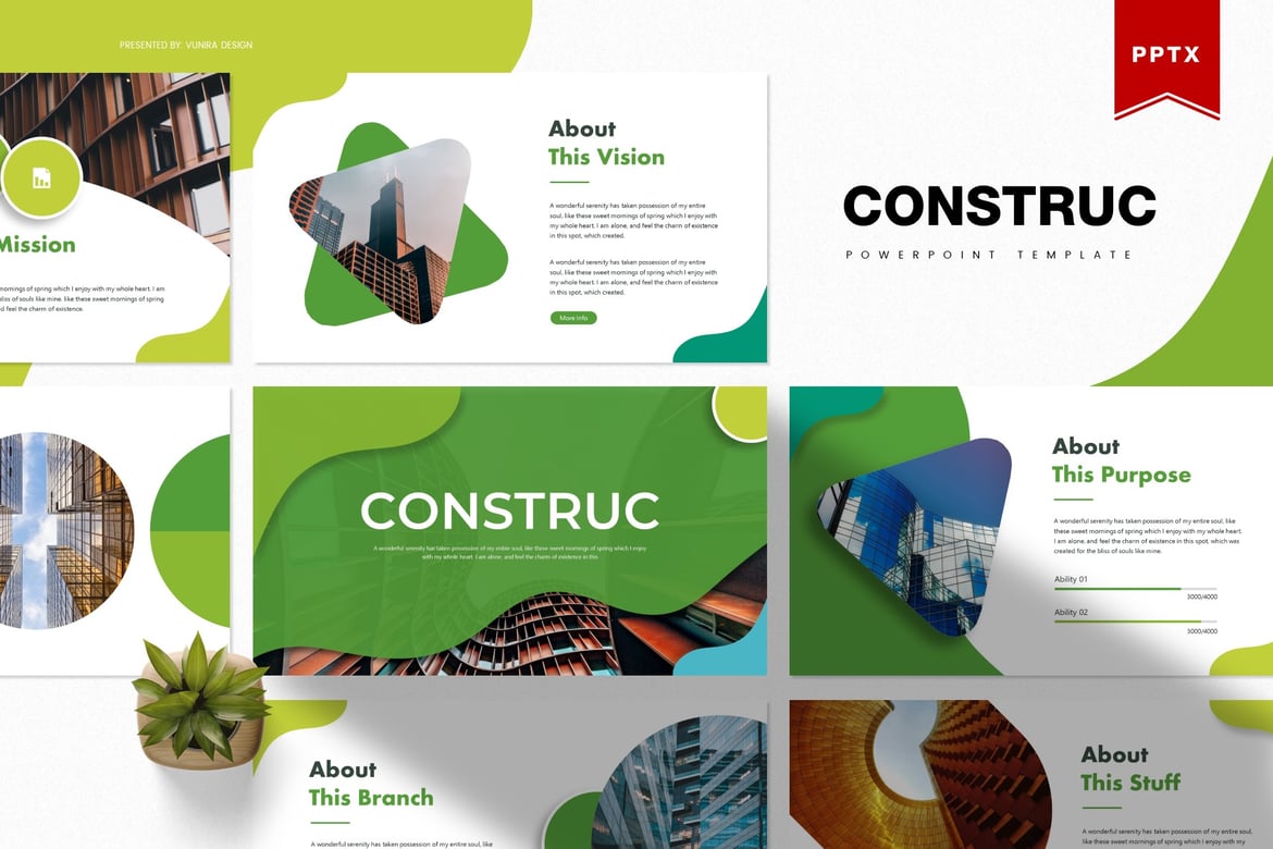 Template Presentasi PowerPoint Construct: Solusi Ideal untuk Semua Kebutuhan Anda