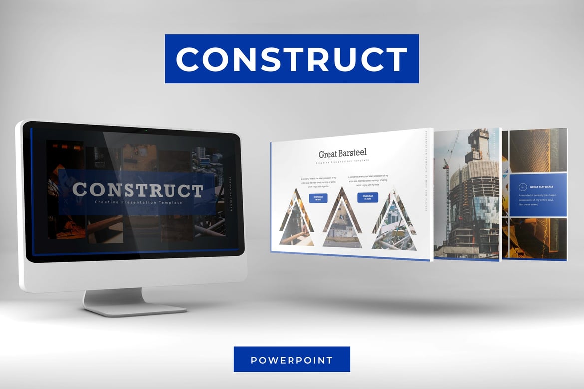 Template Powerpoint Construct - Solusi Presentasi yang Menarik