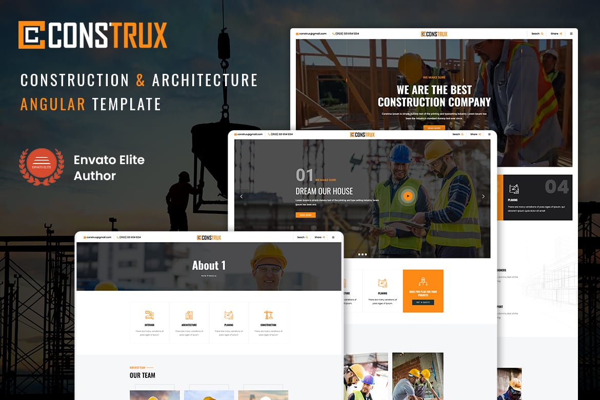 Template Website Konstruksi & Bangunan yang Menarik