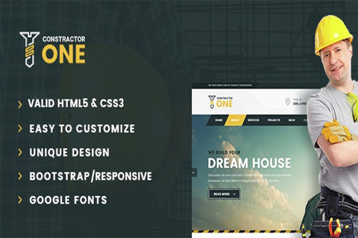 Template Website Konstruksi & Renovasi Rumah yang Modern dan Responsif