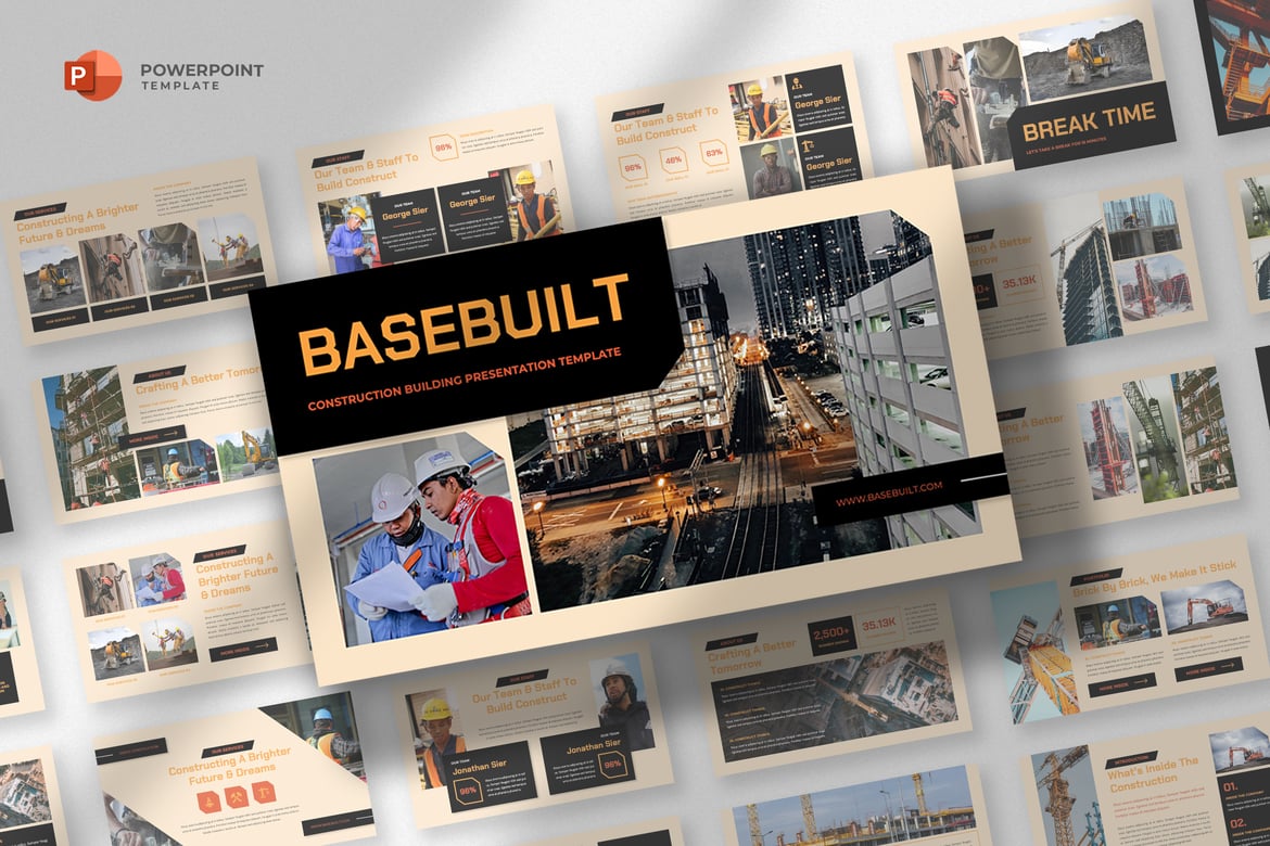 Template Powerpoint Rekayasa Konstruksi yang Profesional dan Modern