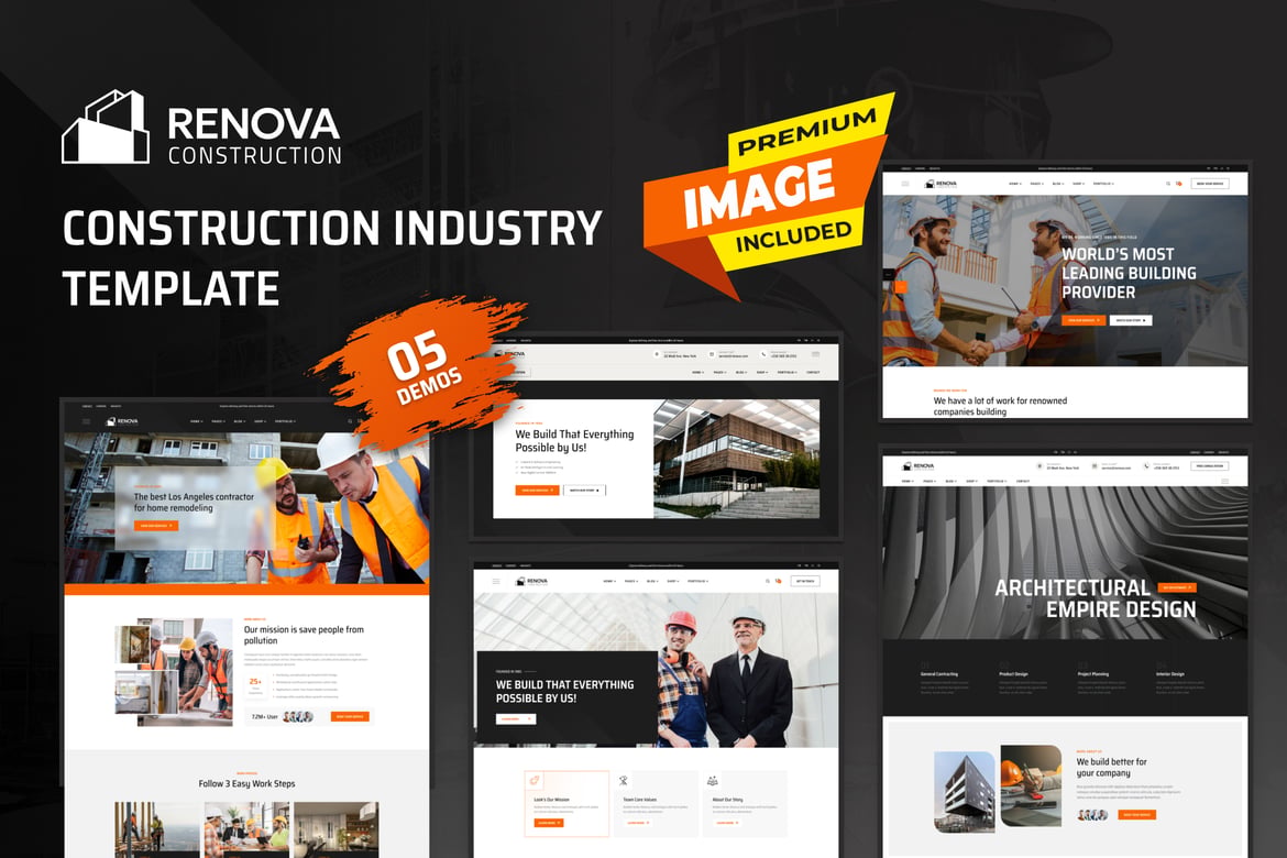 Template Website Industri Konstruksi yang Modern dan Multifungsi