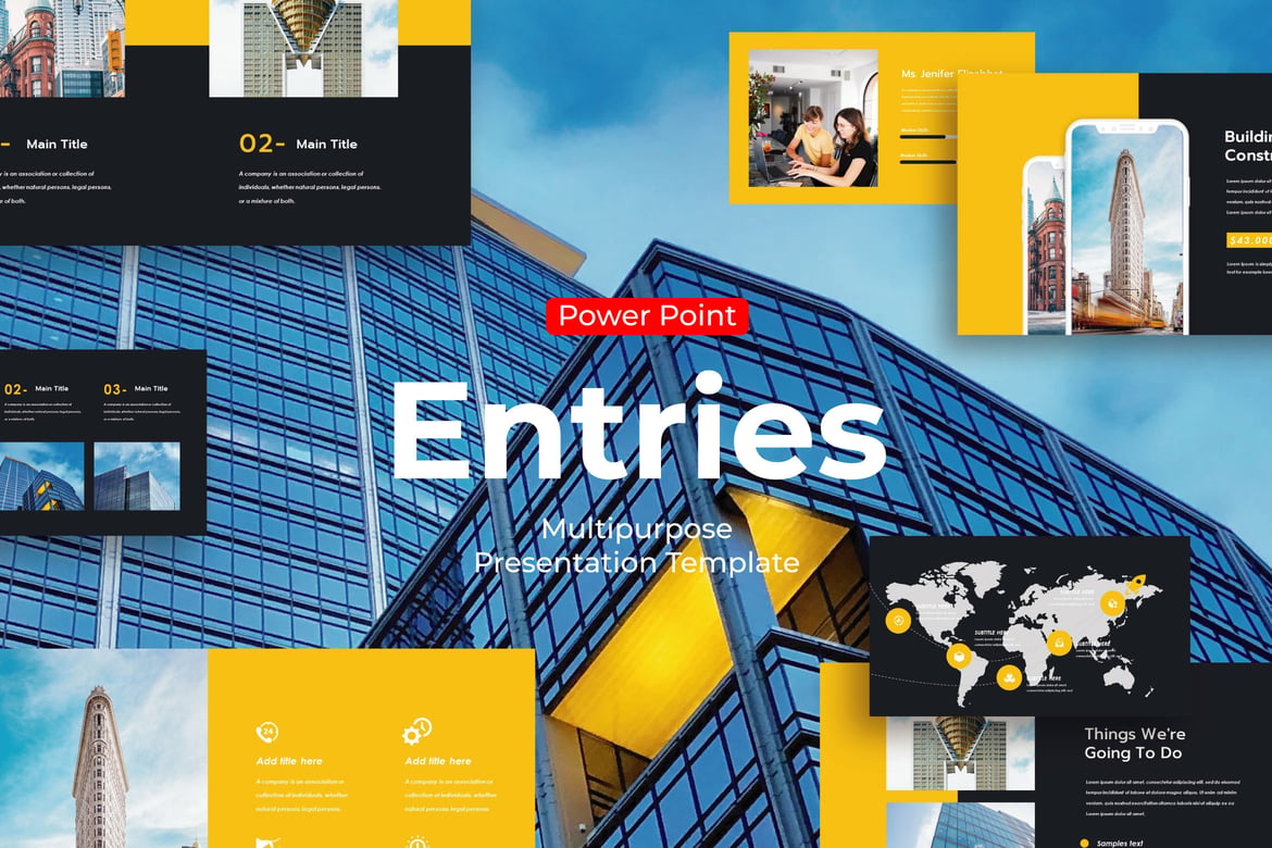 Template PowerPoint Konstruksi yang Menarik dan Profesional