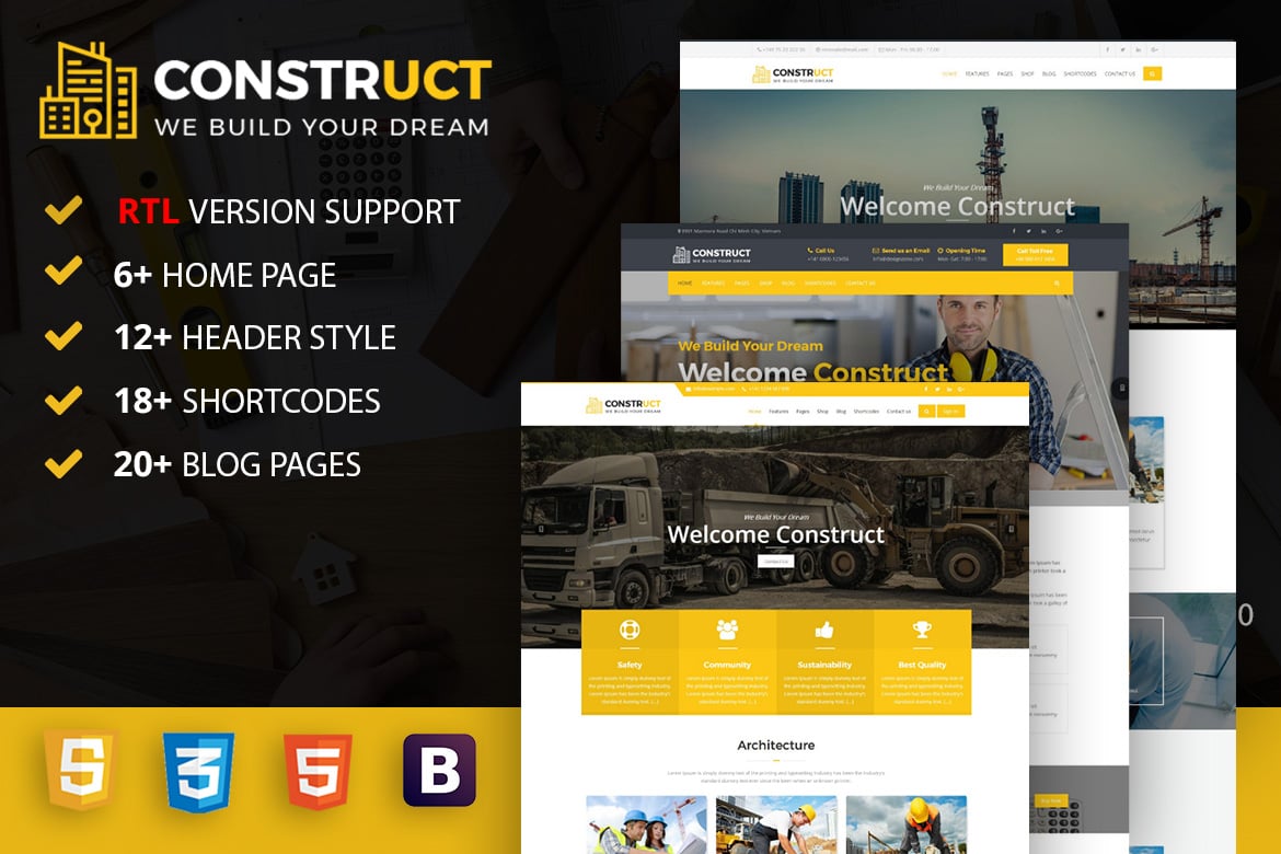 Template Website Konstruksi dan Renovasi yang Menarik