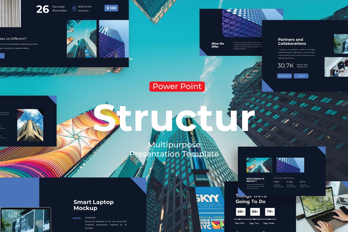 Template PowerPoint Konstruksi yang Serbaguna dan Modern