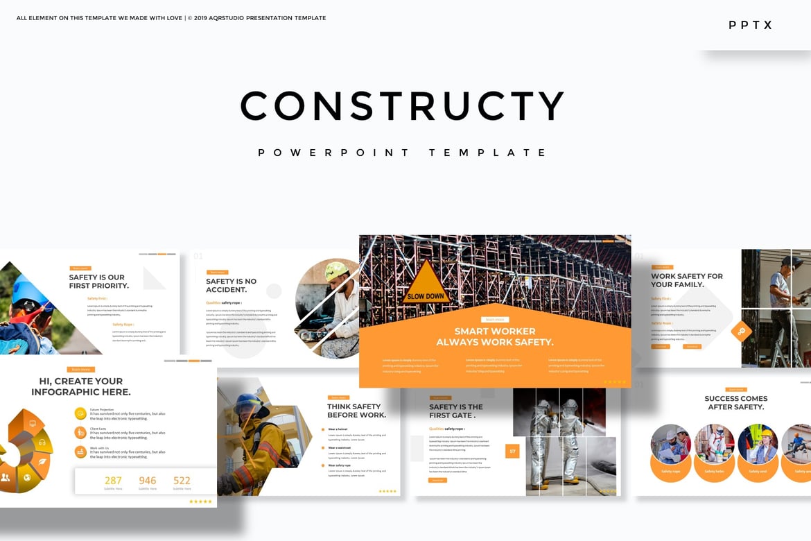 Template PowerPoint Constructy - Solusi Presentasi yang Menarik