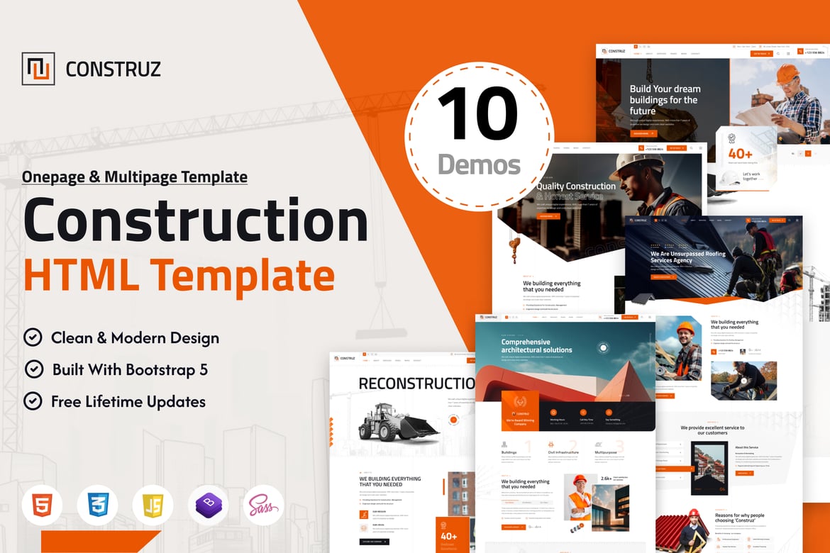 Construz - Template Website Bangunan yang Responsif dan Modern