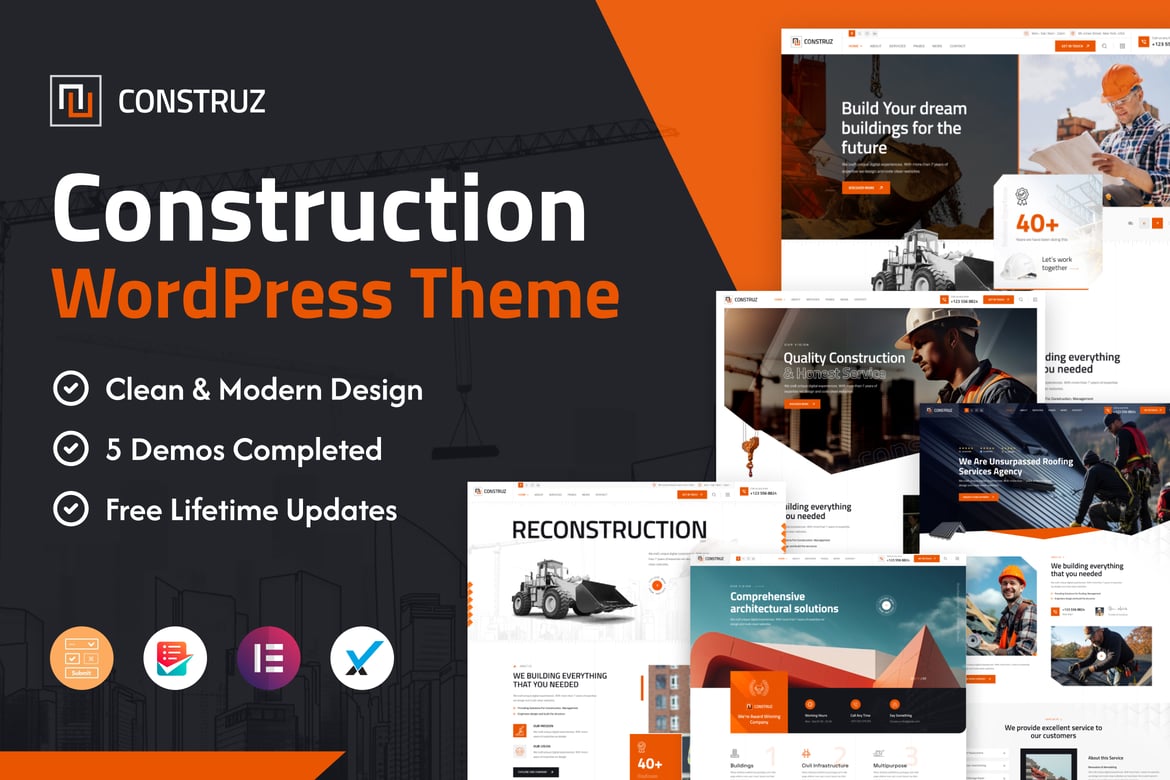 Construz - Tema WordPress Konstruksi yang Modern dan Responsif