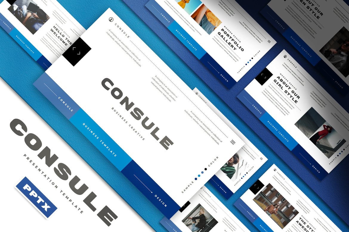 Template Presentasi Bisnis Consule - PowerPoint yang Menarik dan Serbaguna