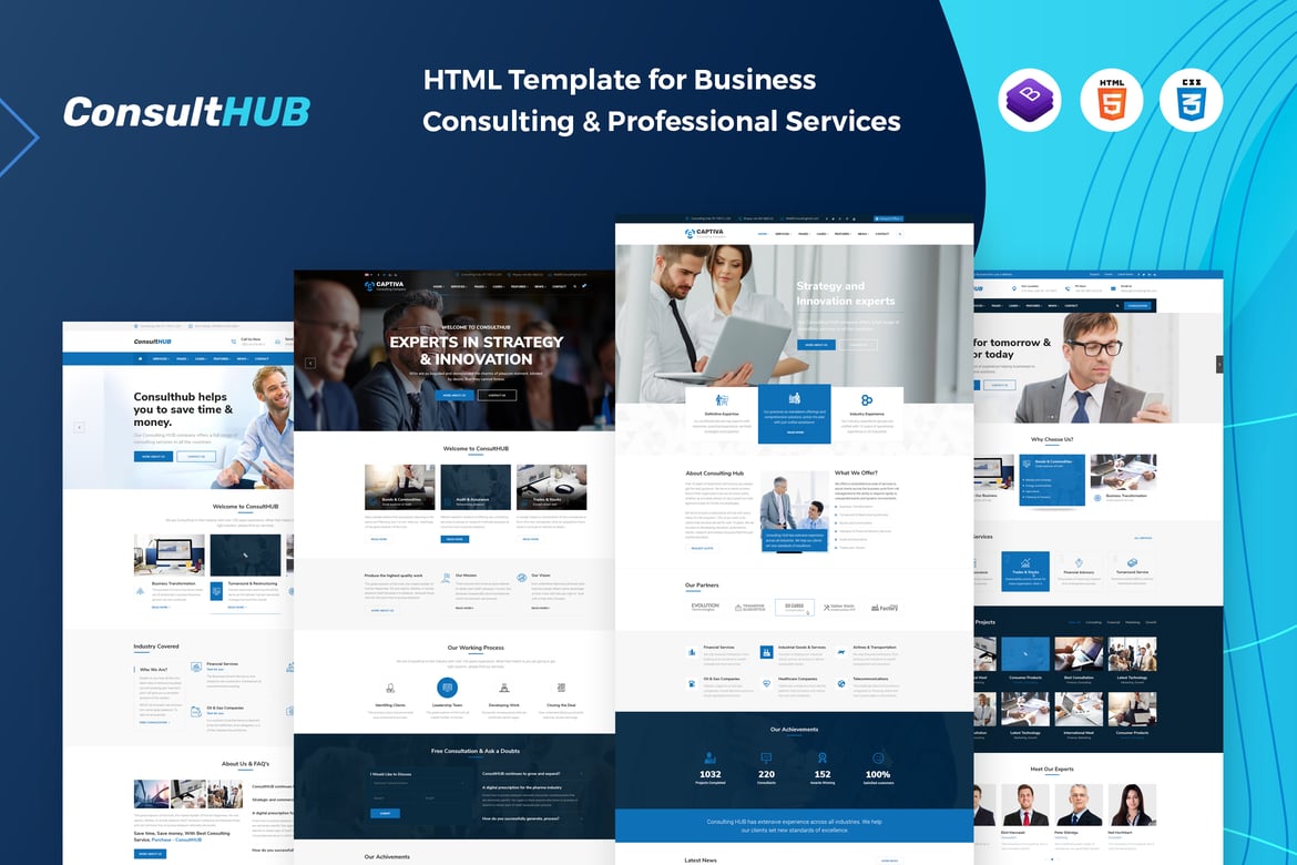 Consult HUB - Template Website Konsultasi Bisnis yang Profesional