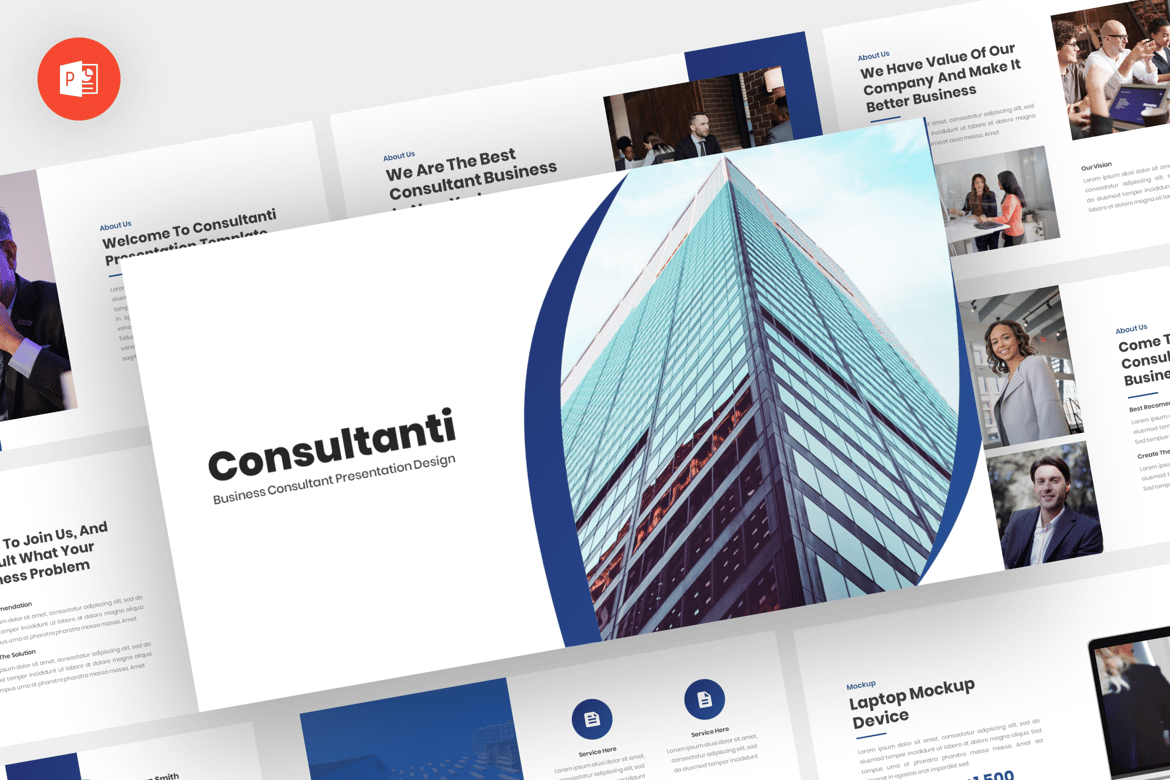 Template Presentasi Bisnis Consultanti - Powerpoint yang Modern dan Profesional