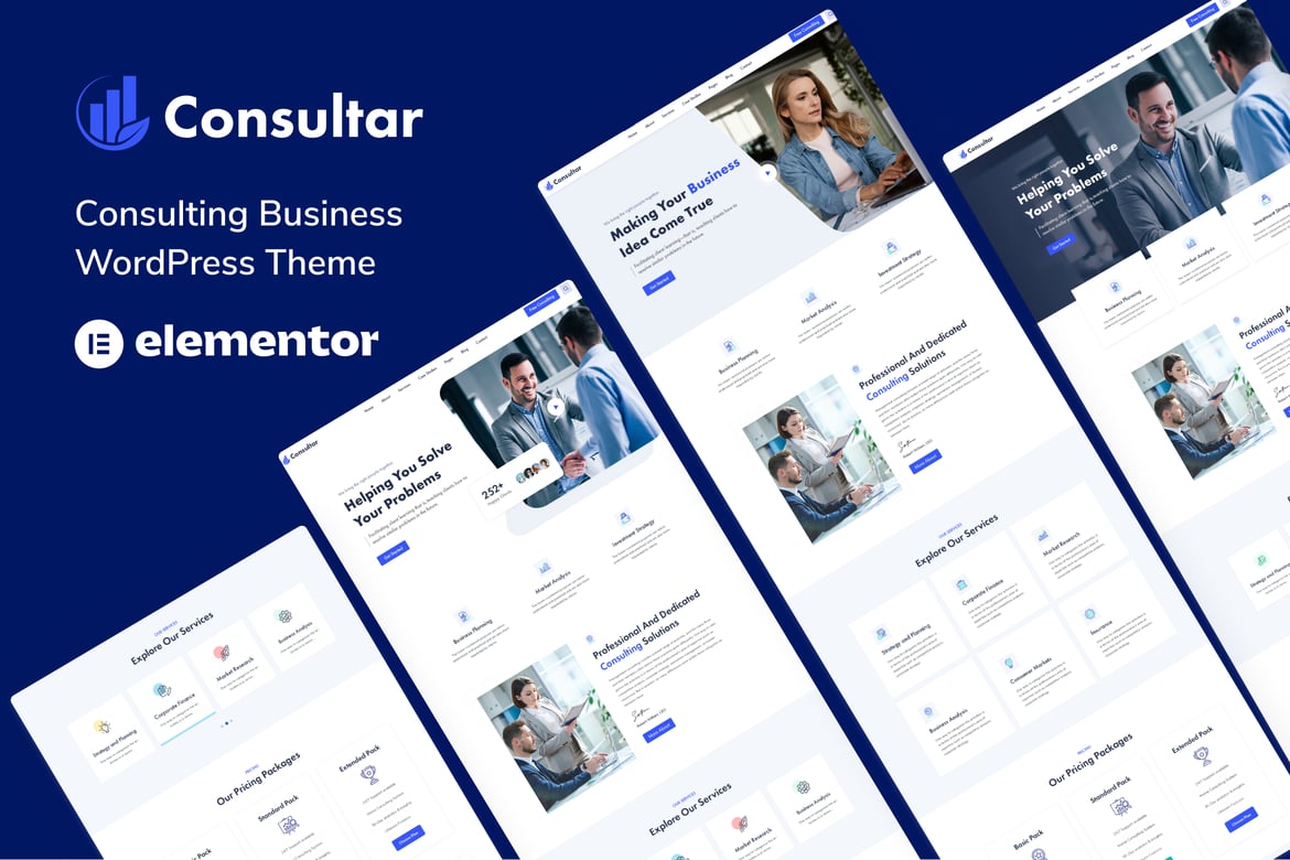 Tema WordPress Konsultasi Modern dan Elegan - Consultar