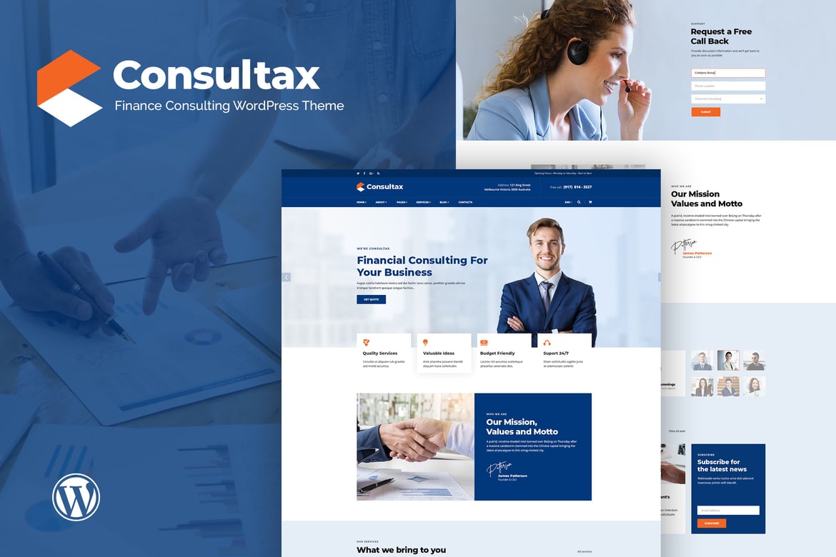 Consultax - Tema WordPress Keuangan & Konsultasi yang Profesional