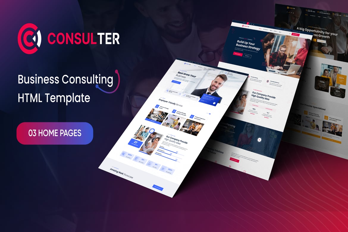 Consulter – Template Website Konsultasi Bisnis yang Modern dan Responsif