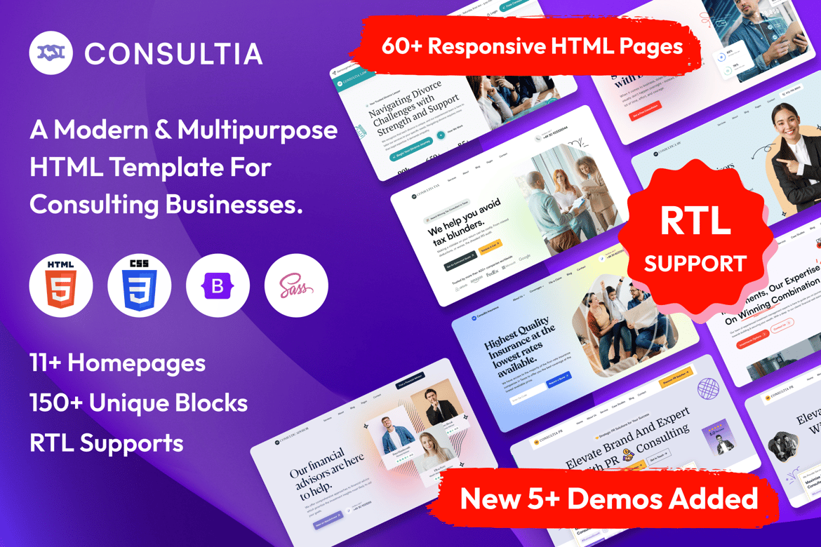Consultia - Template Web Konsultasi Serbaguna dan Modern