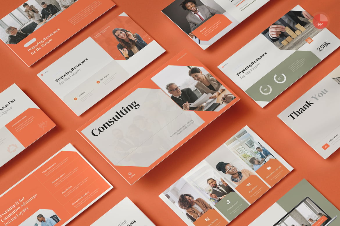 Template Presentasi Konsultasi & Keuangan yang Menarik