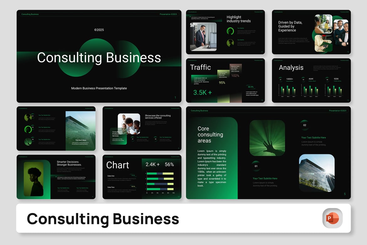 Template Presentasi PowerPoint untuk Bisnis Konsultasi yang Profesional