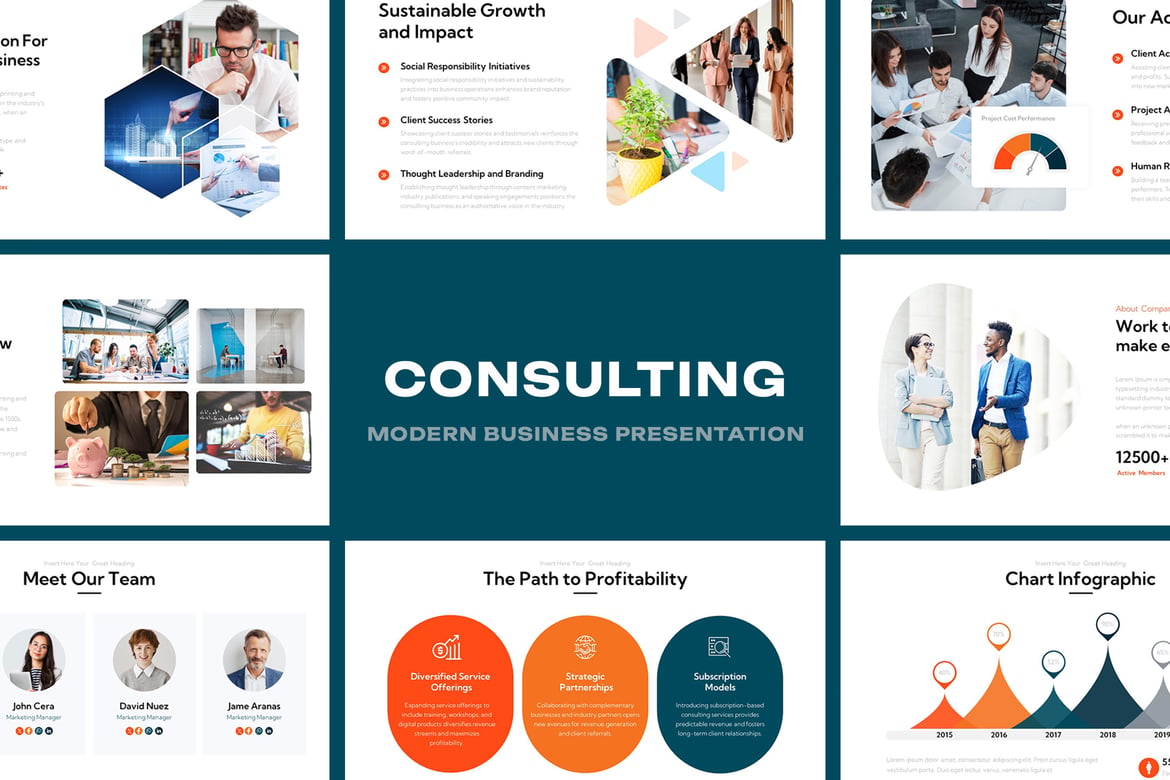 Template Presentasi PowerPoint Bisnis yang Profesional dan Menarik