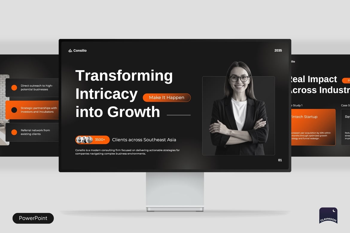 Template PowerPoint Konsultasi Strategis dan Penasehat Bisnis