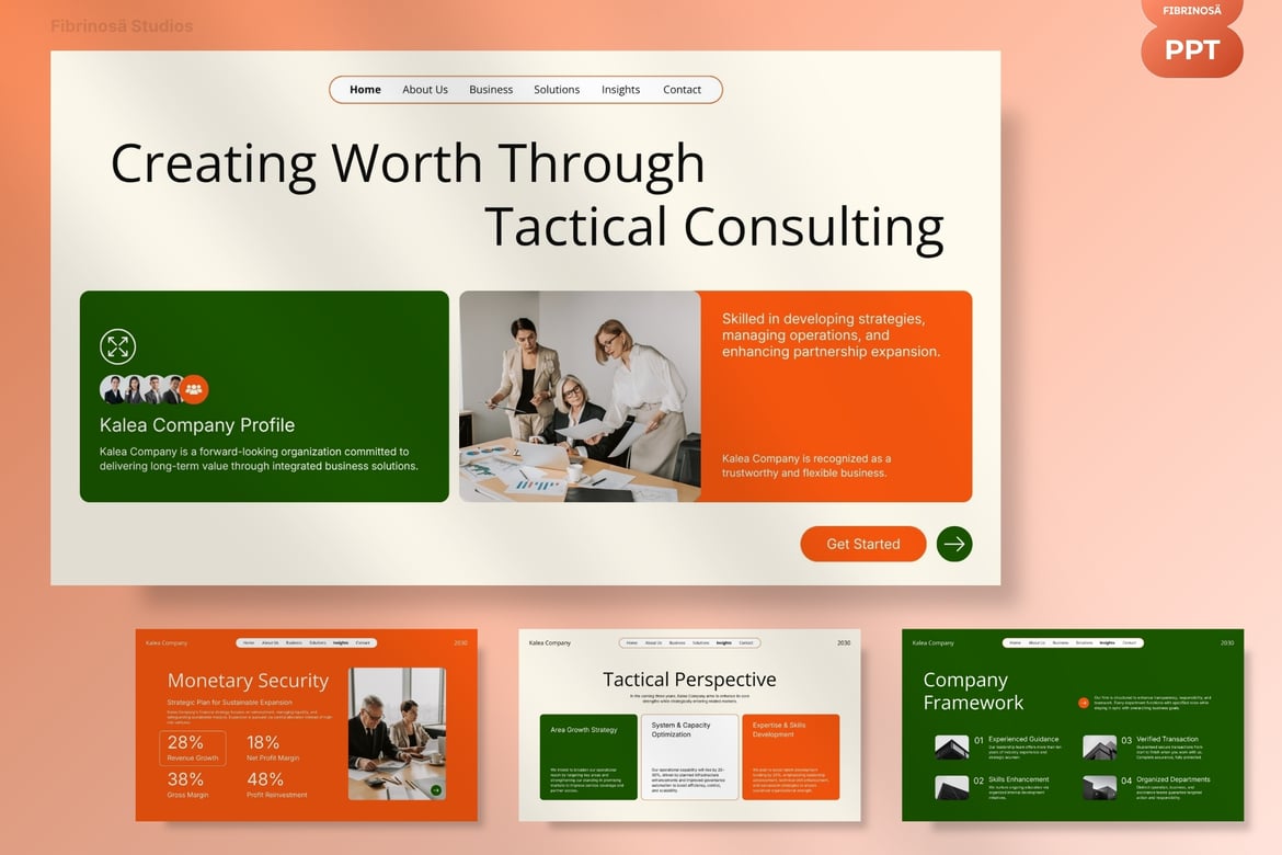 Template Presentasi PowerPoint untuk Konsultasi Strategis dan Ekspansi Bisnis