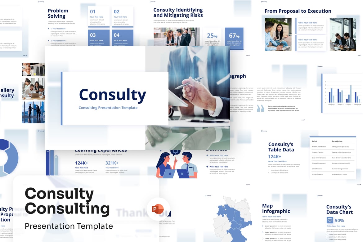 Template Presentasi PowerPoint untuk Konsultasi yang Menarik