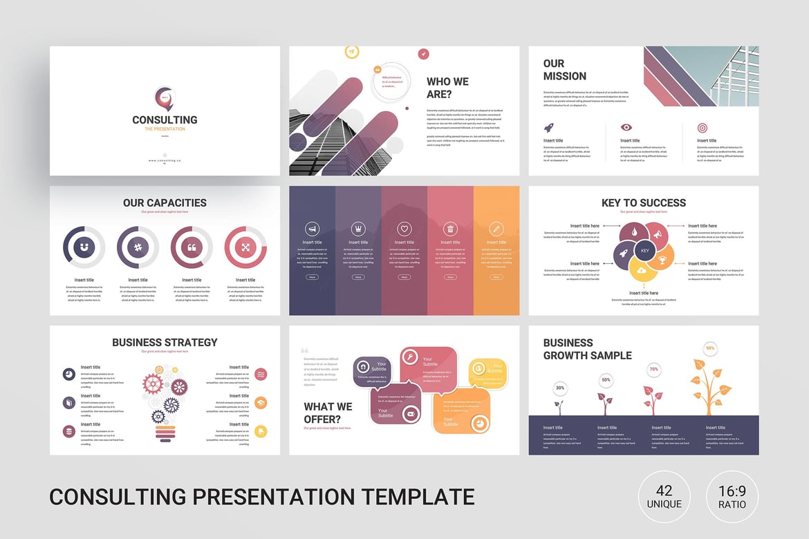 Template Presentasi PowerPoint Profesional untuk Konsultasi