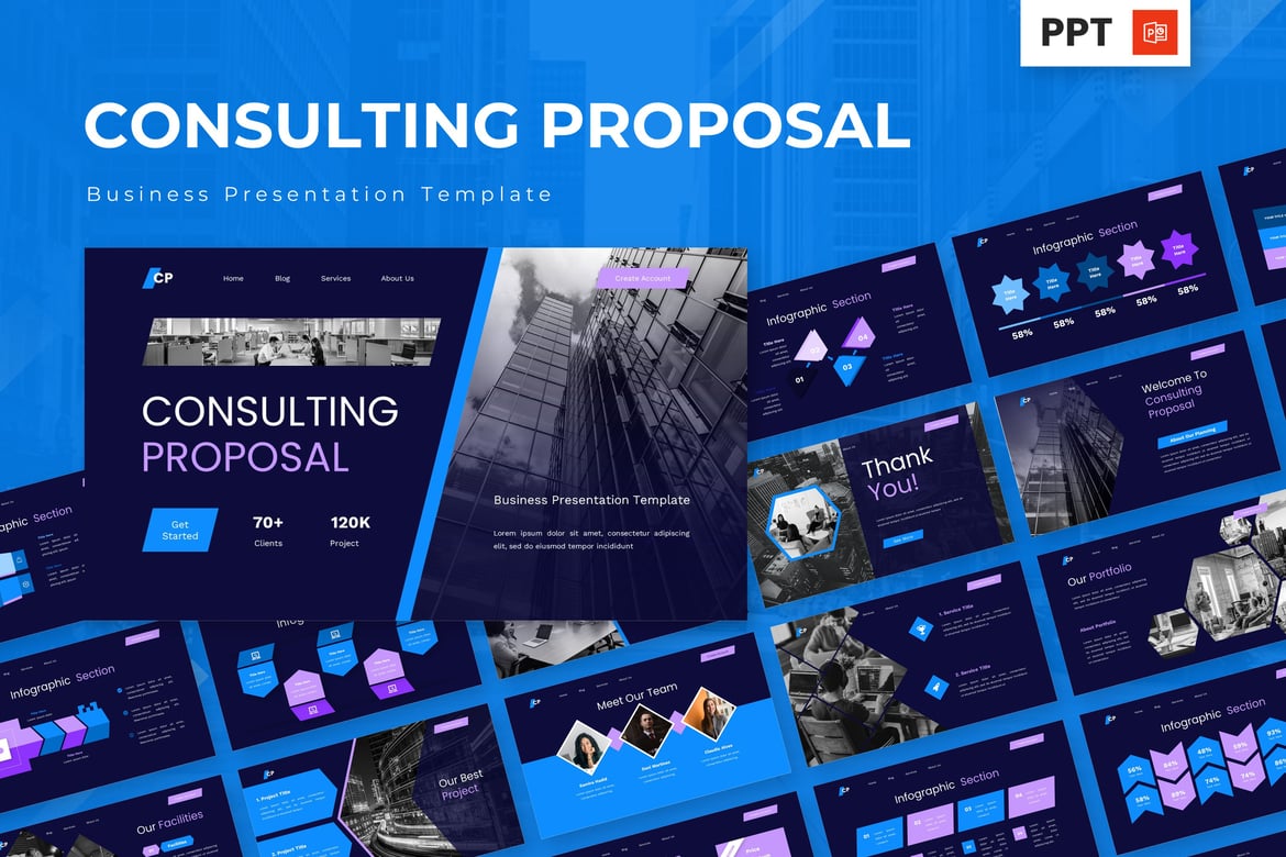 Template Presentasi Proposal Konsultasi - PowerPoint Modern
