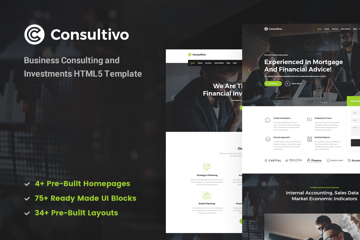 Template Web Consultivo untuk Konsultasi & Investasi yang Profesional