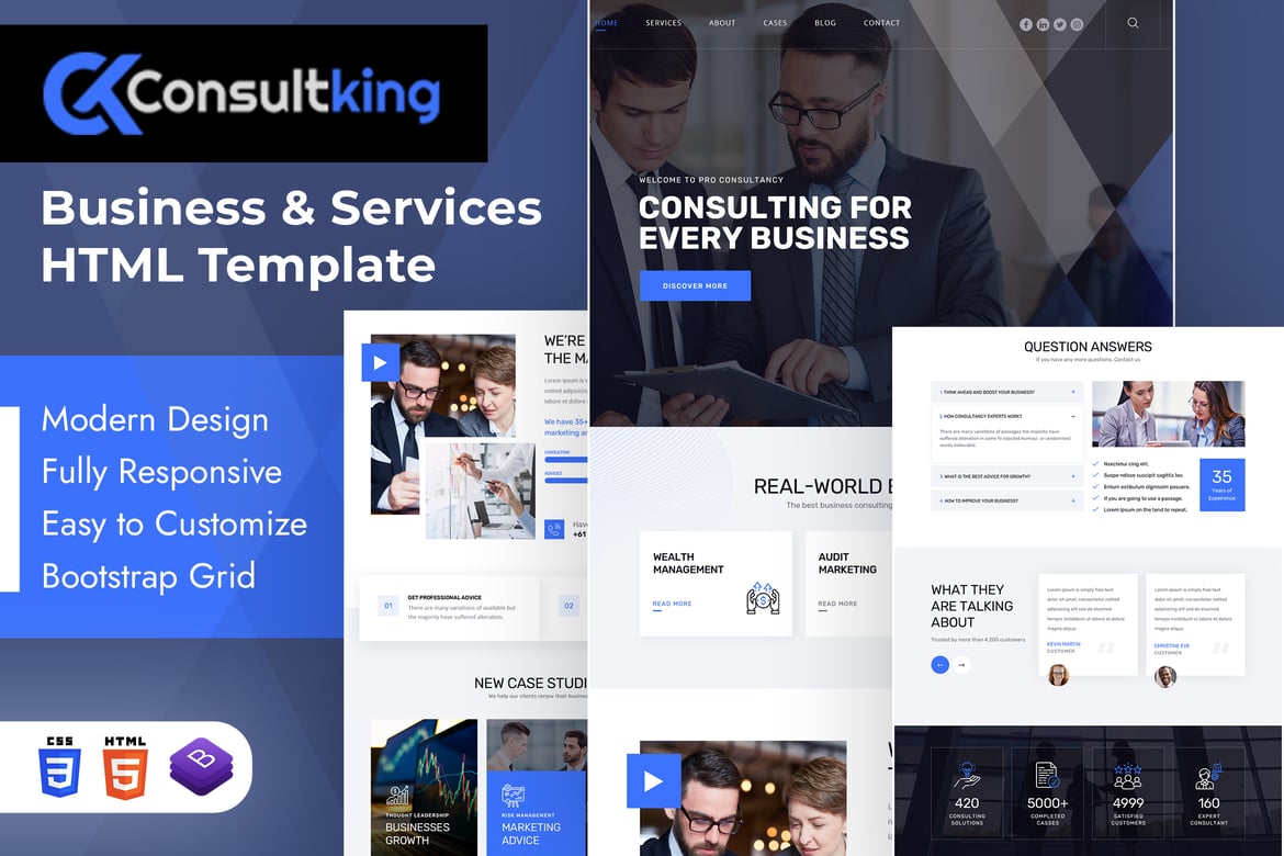 ConsultKing | Template Website Bisnis Modern