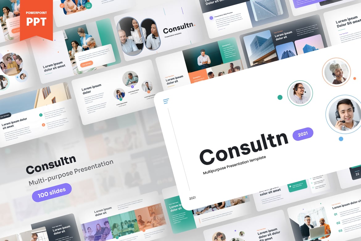 Template Presentasi PowerPoint Serbaguna Consultn