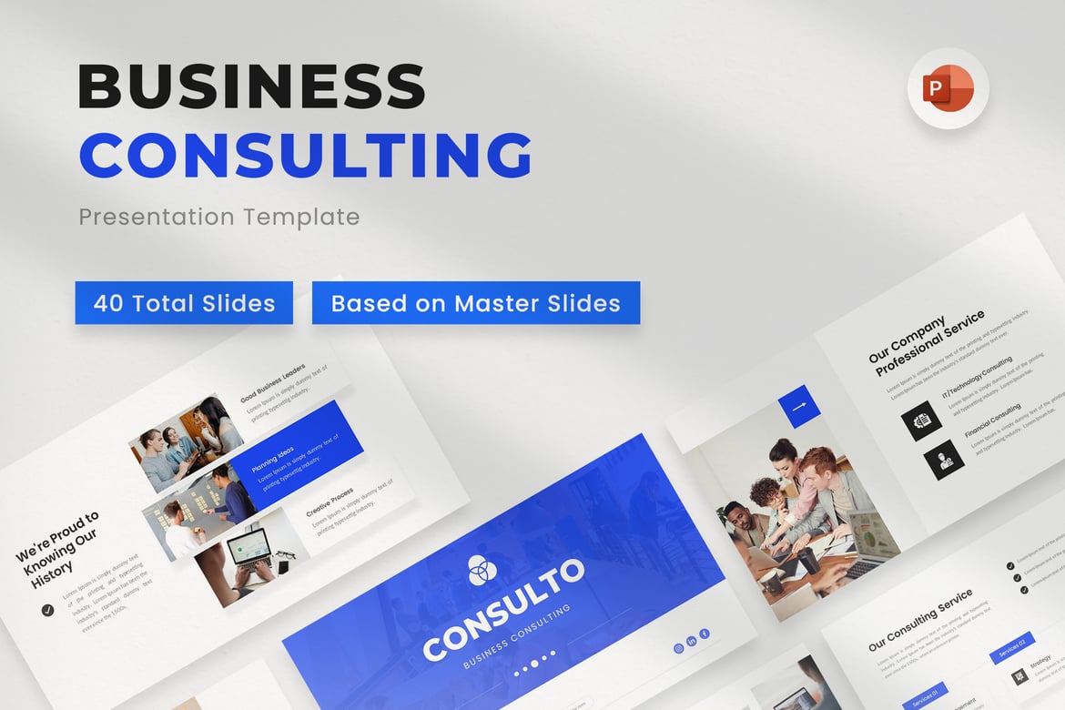 Template PowerPoint Konsultasi Bisnis - Consulto