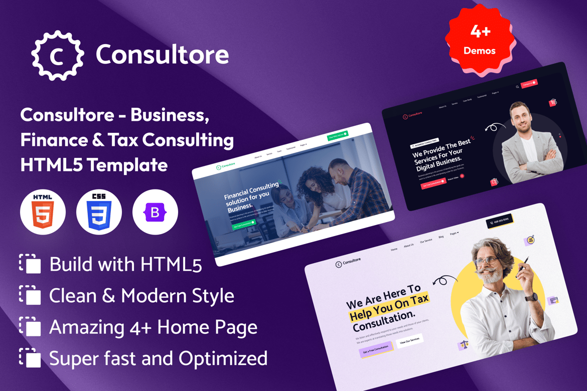 Consultore - Template Website Konsultasi Bisnis Modern dan Serbaguna